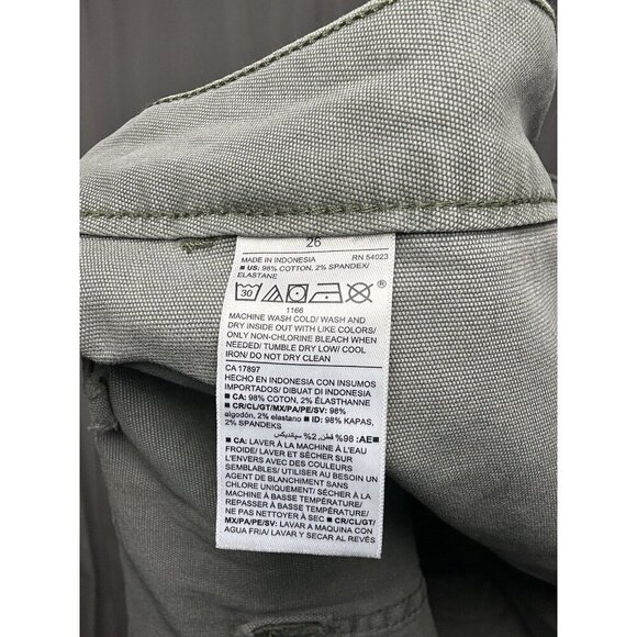 Old Navy Women’s Plus Size 26 High-Waisted Straight Canvas Workwear Pants Green - Picture 5 of 10